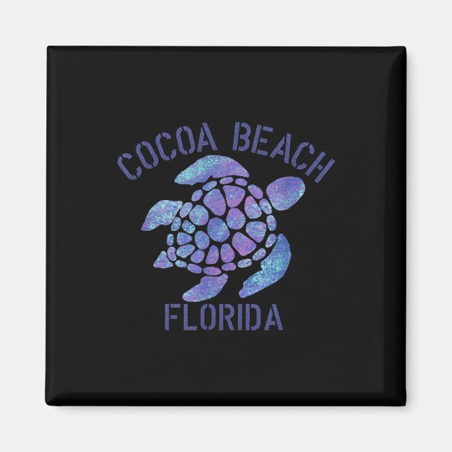 Íman Praia do Cacau, Design da Florida Beach _ Tartarug (Frente)