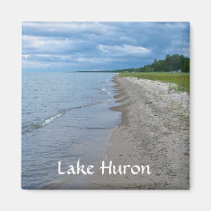 Íman Praia do verão do Lago Huron