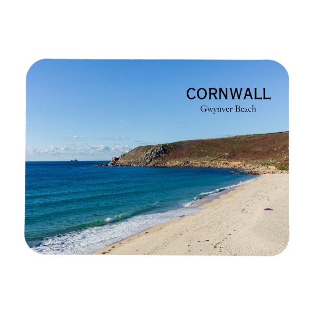 Íman Praia Gwynver Cornwall Inglaterra (Horizontal)