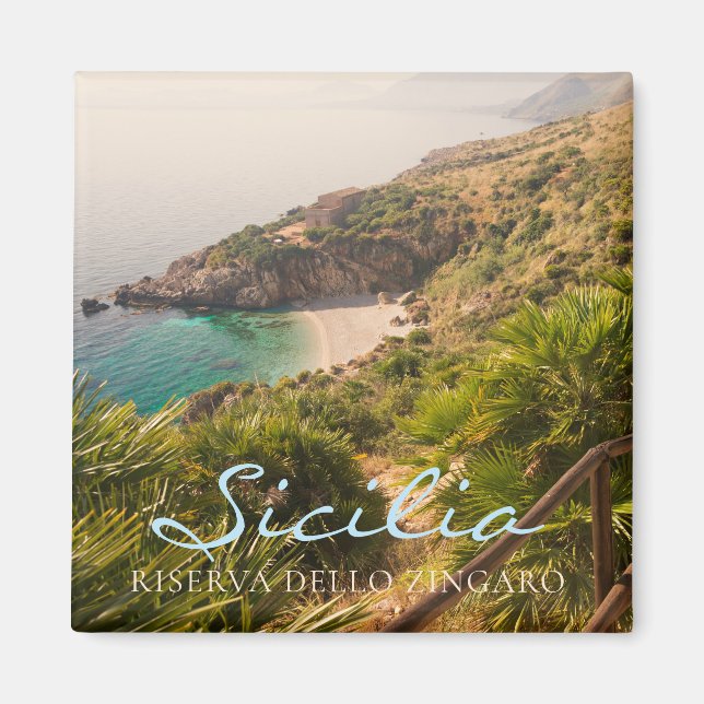 Íman praia isolada em Lo Zingaro, Sicília (Frente)