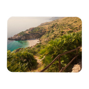 Íman Praia isolado no Zingaro de Lo, Sicília