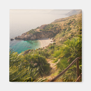 Íman Praia isolado no Zingaro de Lo, Sicília