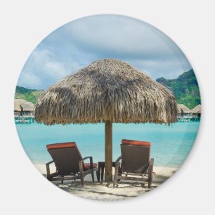 Íman Praia no ímã redondo de Bora Bora