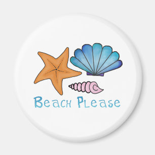 Íman Praia por favor com conchas