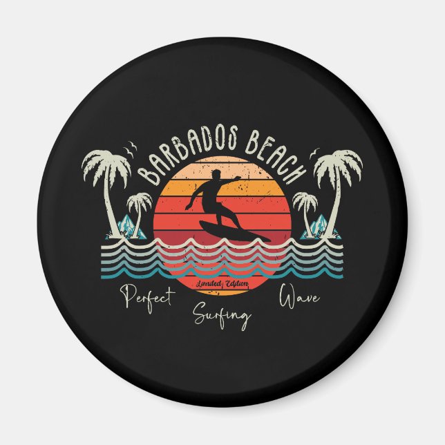 Íman Praia Retro Barbados (Frente)