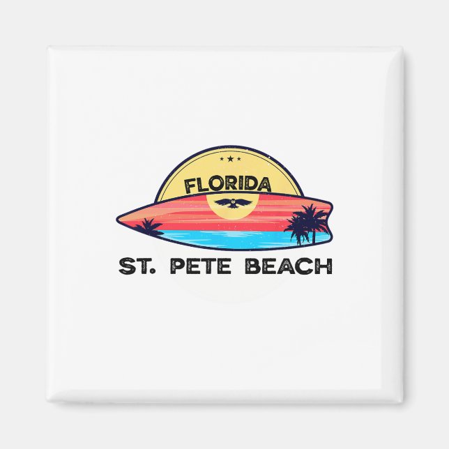 Íman Praia St Pete Flórida Prancha de Surfe Praia Surf  (Frente)