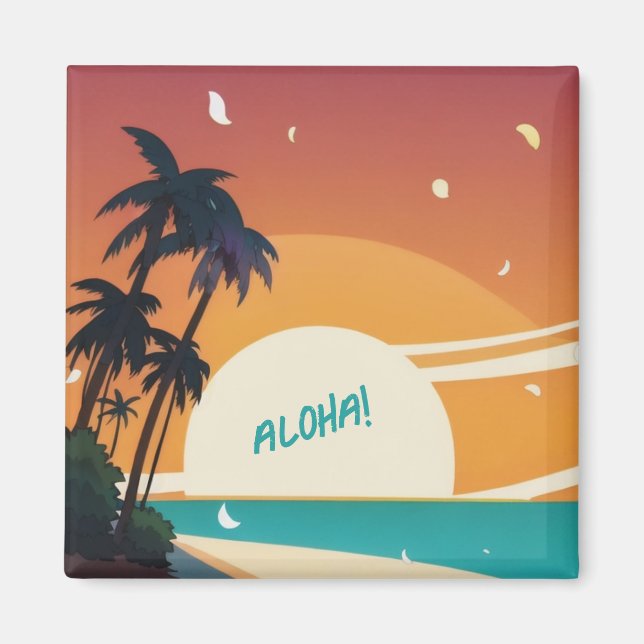 Íman Praia tropical/havaiana/aloha (Frente)