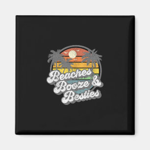 Íman Praias Bebidas E Amigas Divertido Retro 70s Camise