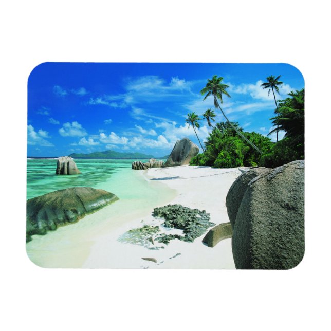 Íman Praias Tropicais | Ilha La Digue (Horizontal)