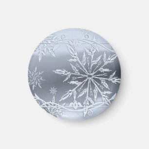 Íman Prata de Natal Perfeito Maravilhosa SNowflake