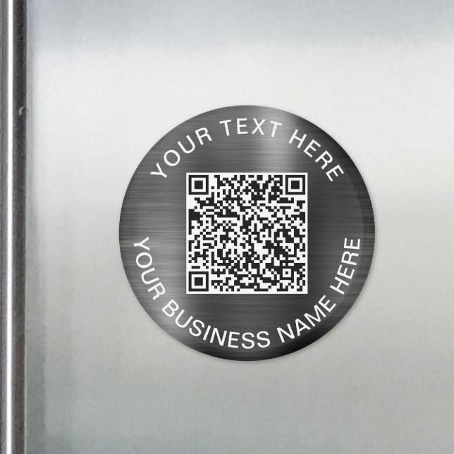 Íman Prata de Promocional de Código QR Moderno (Modern QR Code Promotional Silver Magnet)