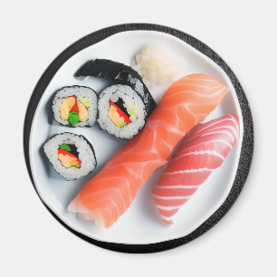 Íman Prata de Sushi Comida realista
