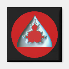 Íman Prata Gradiente Mandelbrot Em Círculo Vermelho