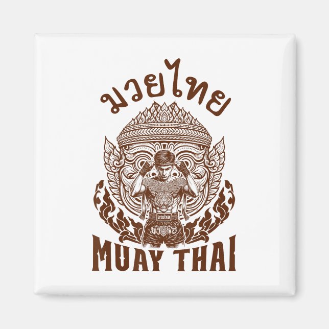 Íman Praticante de Muay Thai Amante do Boxe Boxe Tailan (Frente)