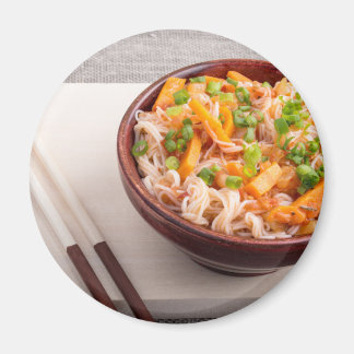 Íman Prato asiático de vaso de arroz e de legumes