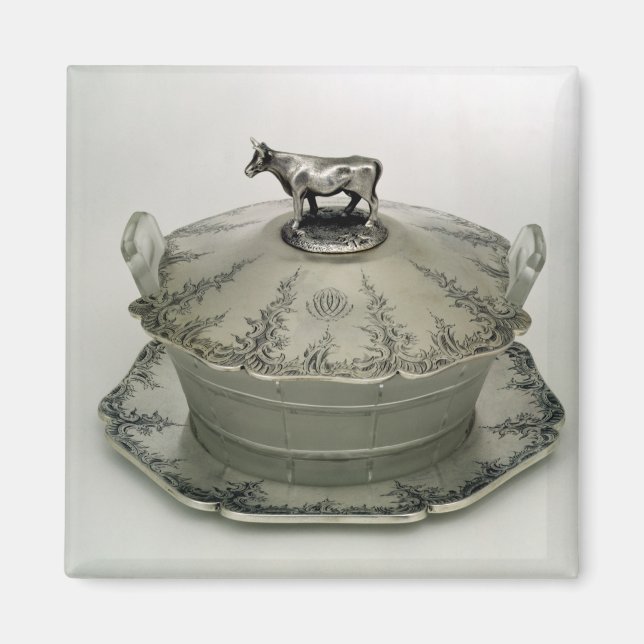 Íman Prato de manteiga com base em vidro de fosco (Frente)