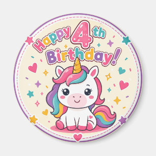 Íman Prato de Papel Mágico para 4º Aniversário do Unicó