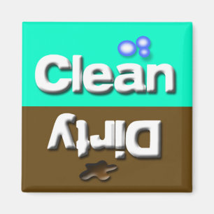 Íman Pratos de cozinha de lavadora de louça limpos/sujo