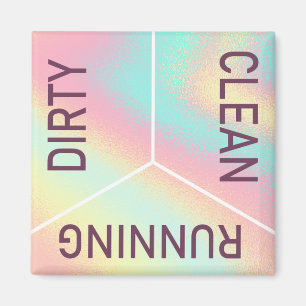 Íman Pratos de lavadora de louça Cozinha Suja Limpa Rev