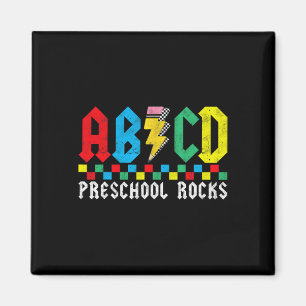 Íman Pré-escola Abcd Rocks Primeiro Dia Professor Pré-k