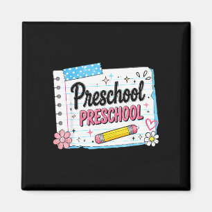 Íman Pré-escola de volta à escola para meninas rosa pré