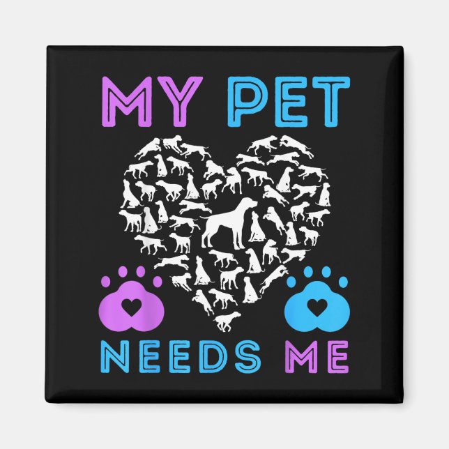 Íman Precisa de Animais de Apoio Emocional Cachorro Men (Frente)