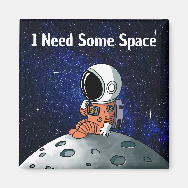 Íman Precisa Espaço, Astronauta, Cosmonauta, Personaliz (Frente)