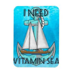 Íman Preciso De Barco De Mar De Vitamina
