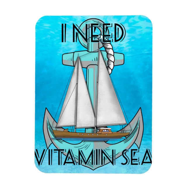 Íman Preciso De Barco De Mar De Vitamina (Vertical)