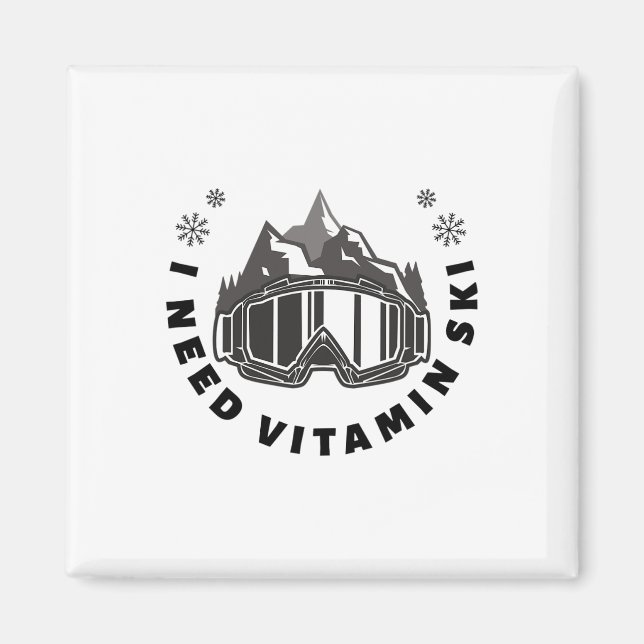 Íman Preciso De Esqui De Vitamina (Frente)