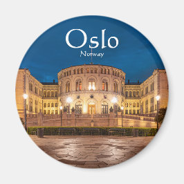 Íman Prédio de Tempestade de Oslo na Noruega à noite