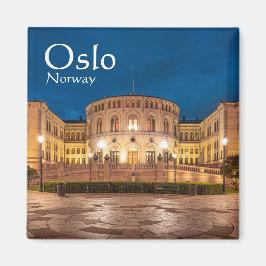 Íman Prédio de Tempestade de Oslo na Noruega à noite