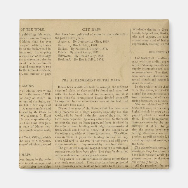 Íman Preface Atlas do estado de Maine (Frente)