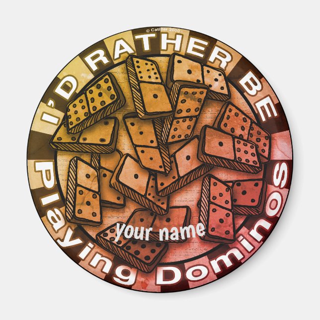 Íman Preferencialmentes Tocam Dominós (Frente)