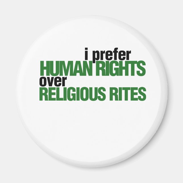 Íman Prefiro os direitos humanos (Frente)