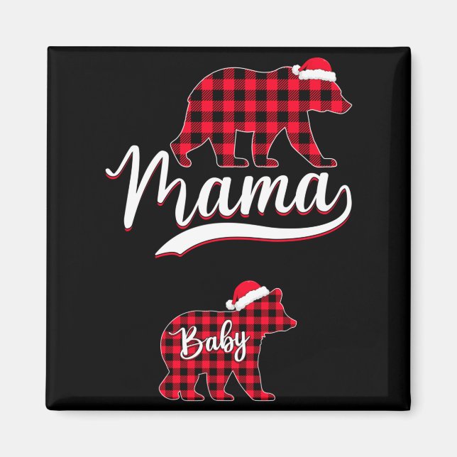 Íman Pregnant Women Mom Mama Bear Pregnancy Christmas P (Frente)