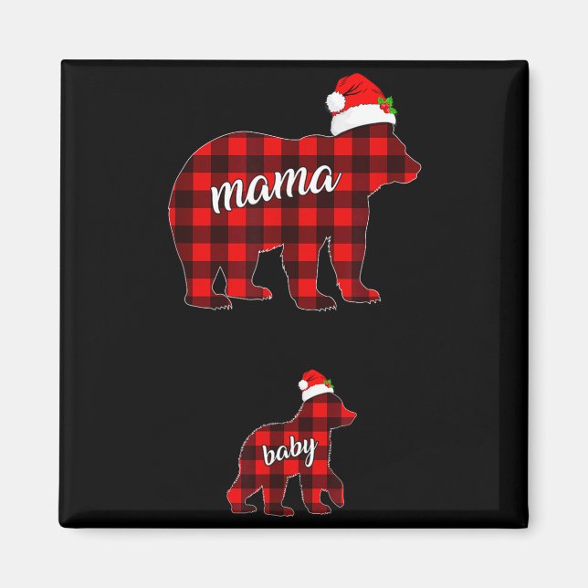 Íman Pregnant Women Mom Mama Bear Pregnancy Christmas P (Frente)