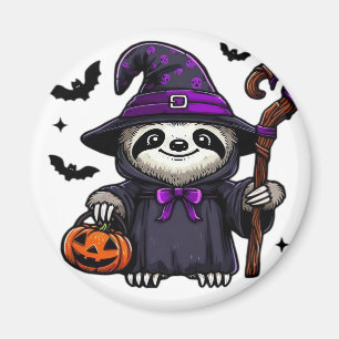 Íman Preguiça Assustadora de Halloween Bruxa Chapéu Fan