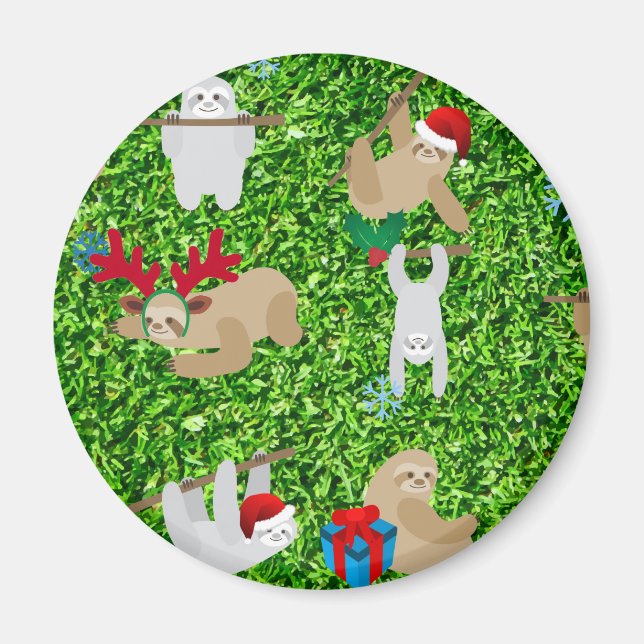 Íman preguiça do xmas (Frente)