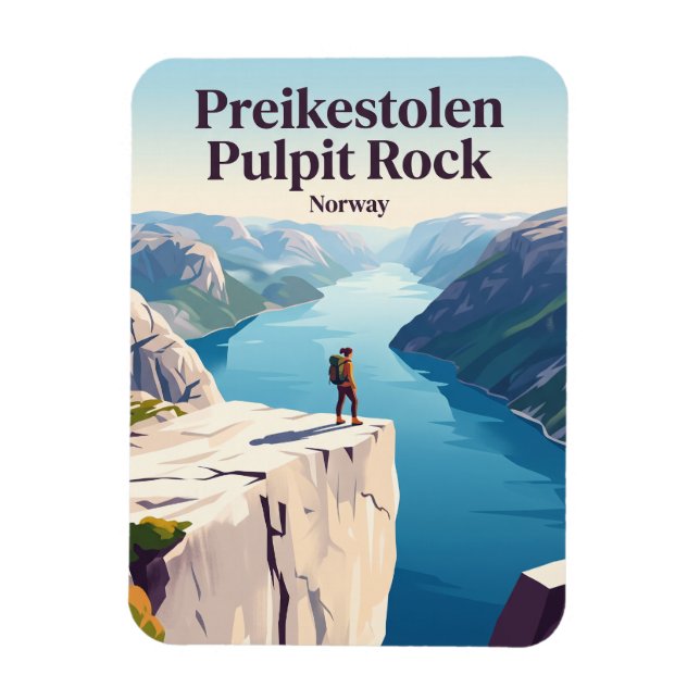 Íman Preikestolen Pulpit Rock Noruega (Vertical)