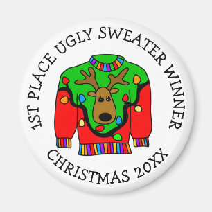 Íman Prêmio de Concurso "Ugly Sweater" para Vencedores