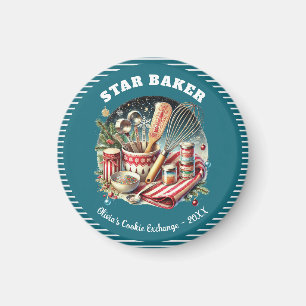 Íman Prêmio do Prêmio Cookie Star Baker Holiday