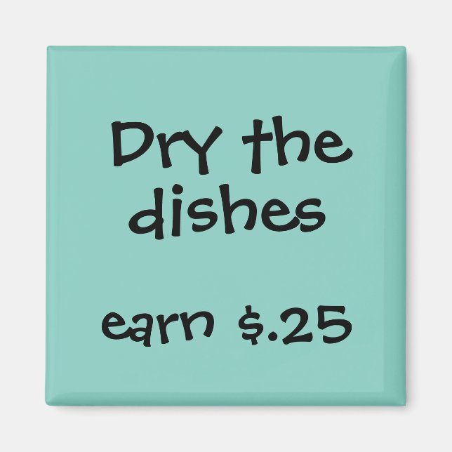 Íman Prêmios Chore para Crianças (Frente)