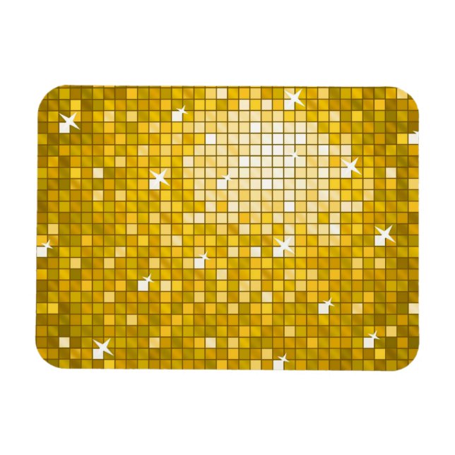 Íman premium "Dourado" de Azulejos de Disco (Horizontal)