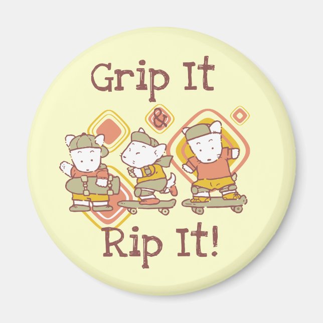 Íman Prenda-o e rasgue-o que Skateboarding (Frente)