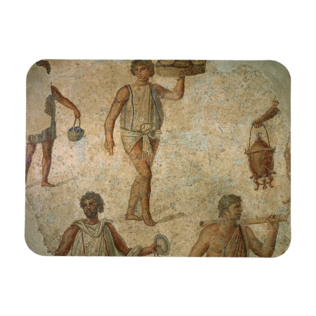 Íman Preparações para um banquete, fragmento de mármore (Horizontal)