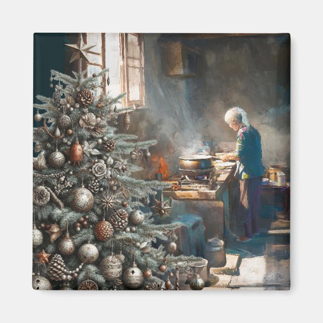 ÍMAN PREPARANDO PARA O JANTAR DE NATAL (Frente)