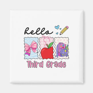 Íman Preppy Girly Ck De Volta à Escola Olá Terceira Sér