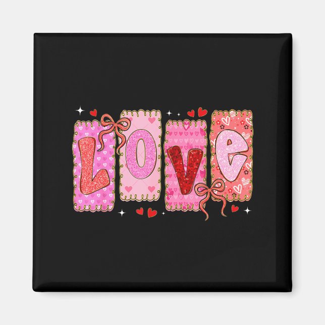 Íman Preppy Love Valentine Nk Coquette Bow Girl Women K (Frente)