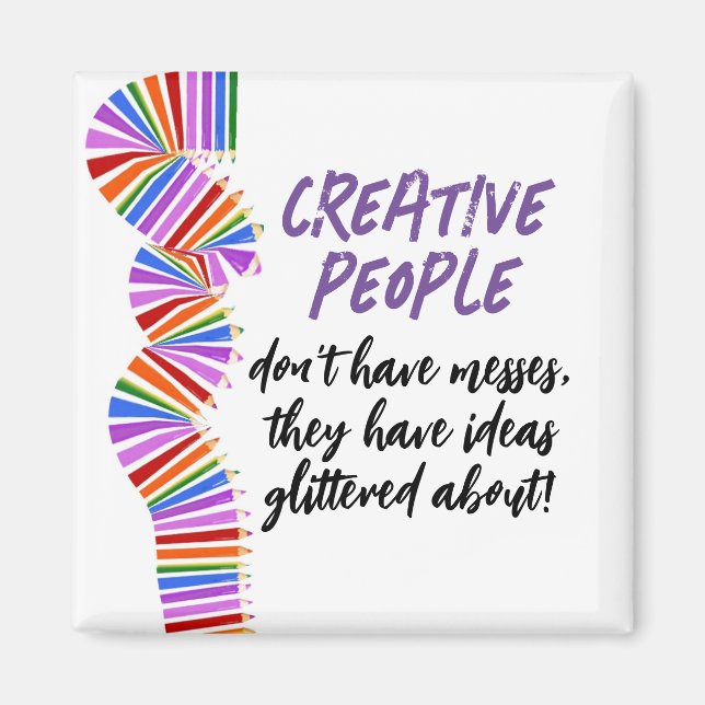 Íman Presente criativo. Citação artística engraçada (Frente)